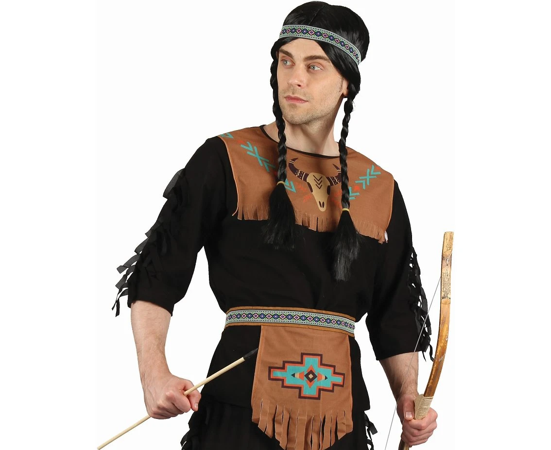 Zestaw dla dorosłych Indianin (opaska, pasek, bluzka, spodnie), rozm. 56